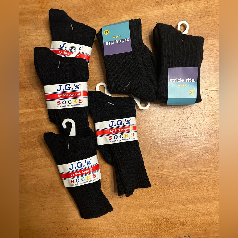 Toddler socks black and navy blue